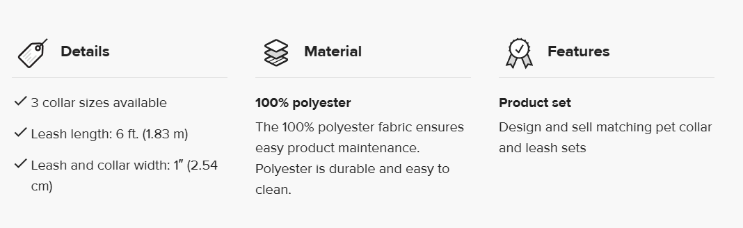 Pets N’ Faith Neutral Dog Collar & Leash Set - Gray Blue