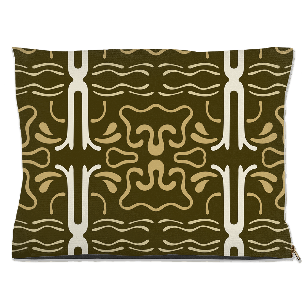 DogBed-Outdoor-30x40-20251103205005810-Earth-toned pet bed with abstract tan and cream geometric pattern