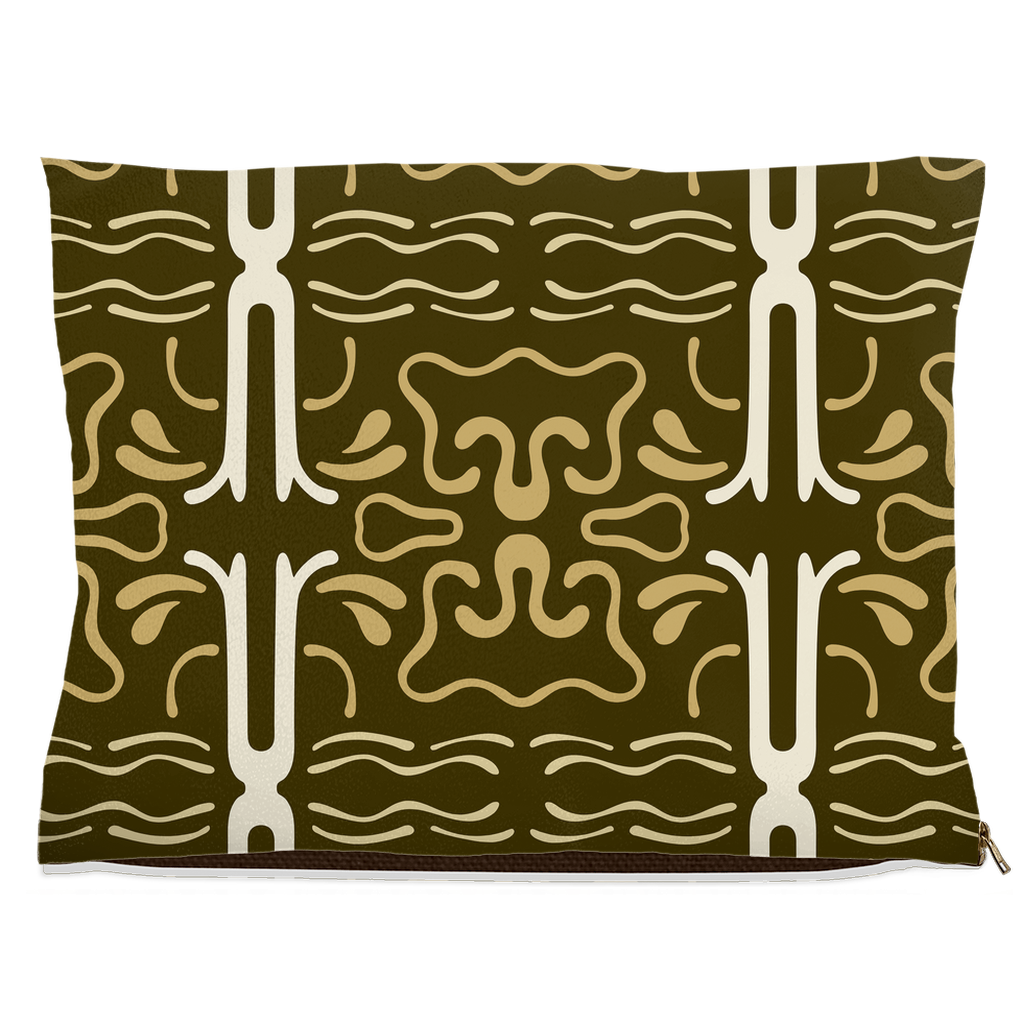 DogBed-Fleece-30x40-20251103205005810-Earth-toned pet bed with abstract tan and cream geometric pattern