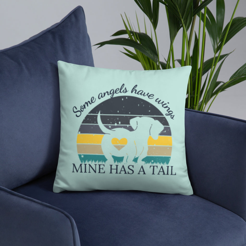 Some Angels Have Wings, Mine Has A Tail Accent Pillow Product Markup