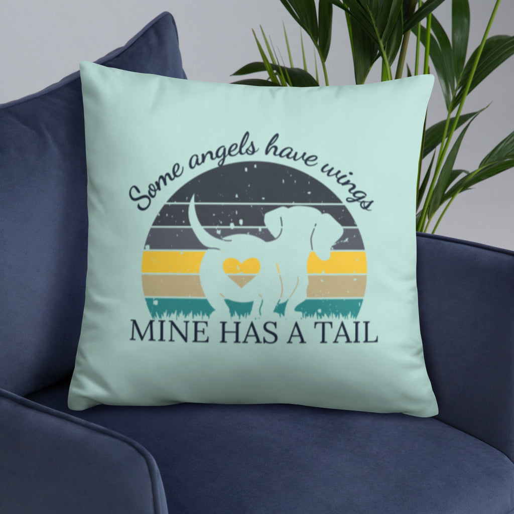 Some Angels Have Wings, Mine Has A Tail Accent Pillow Product Markup
