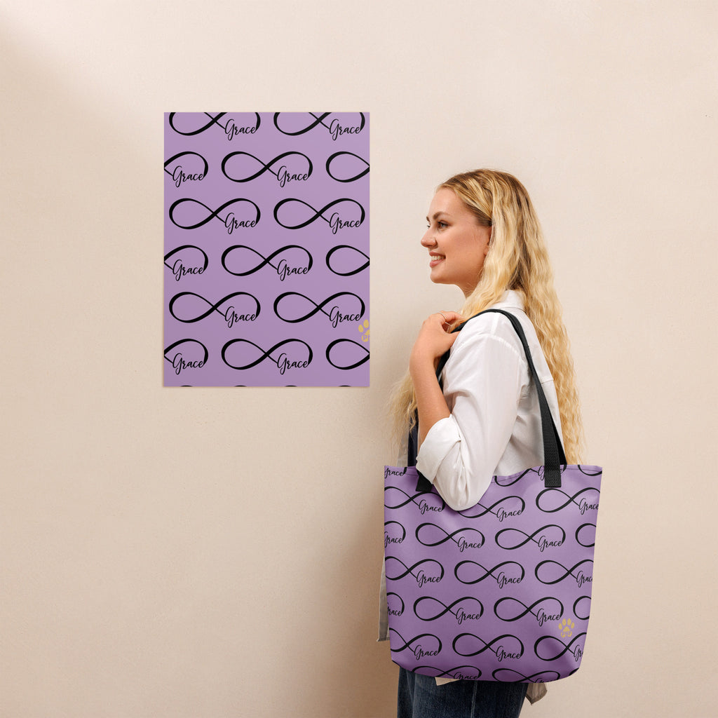 Infinite Grace All Over Print Totebag Product mockup