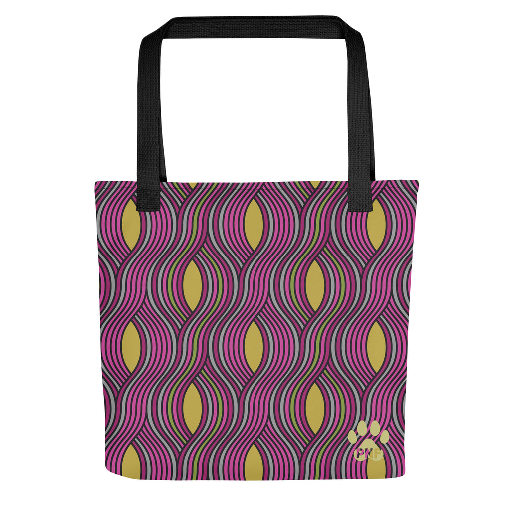Retro print tote bag with PNF logo 