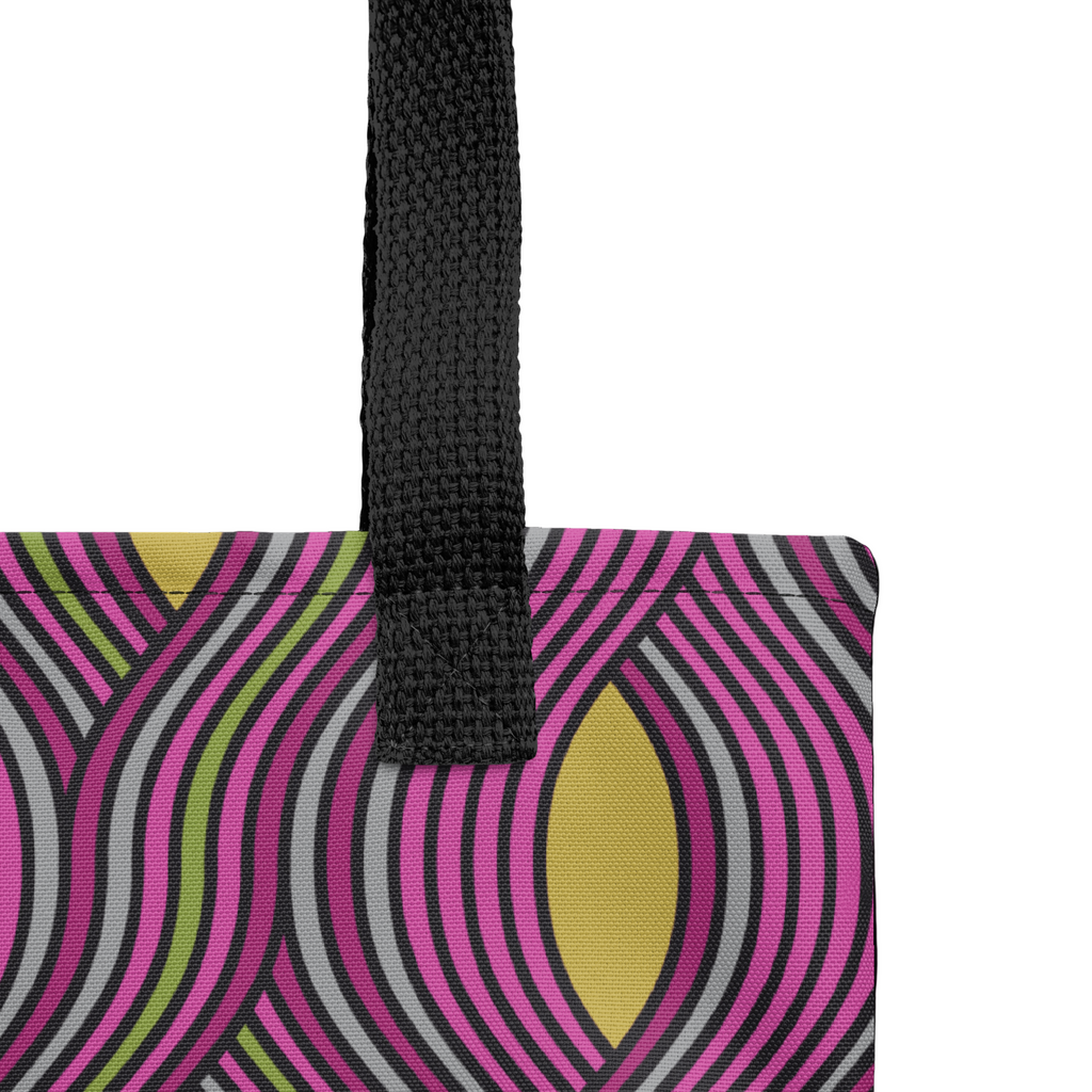 Retro print tote bag with PNF logo 