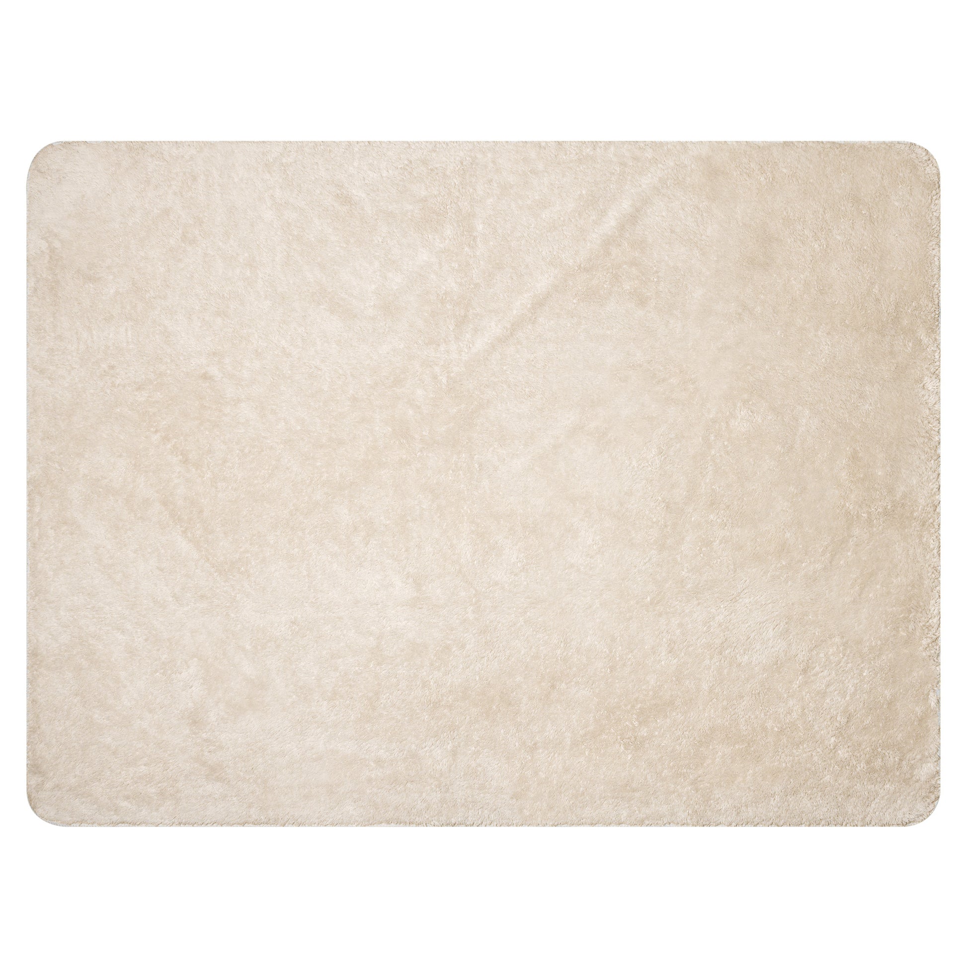 Beige bath mat on a white background