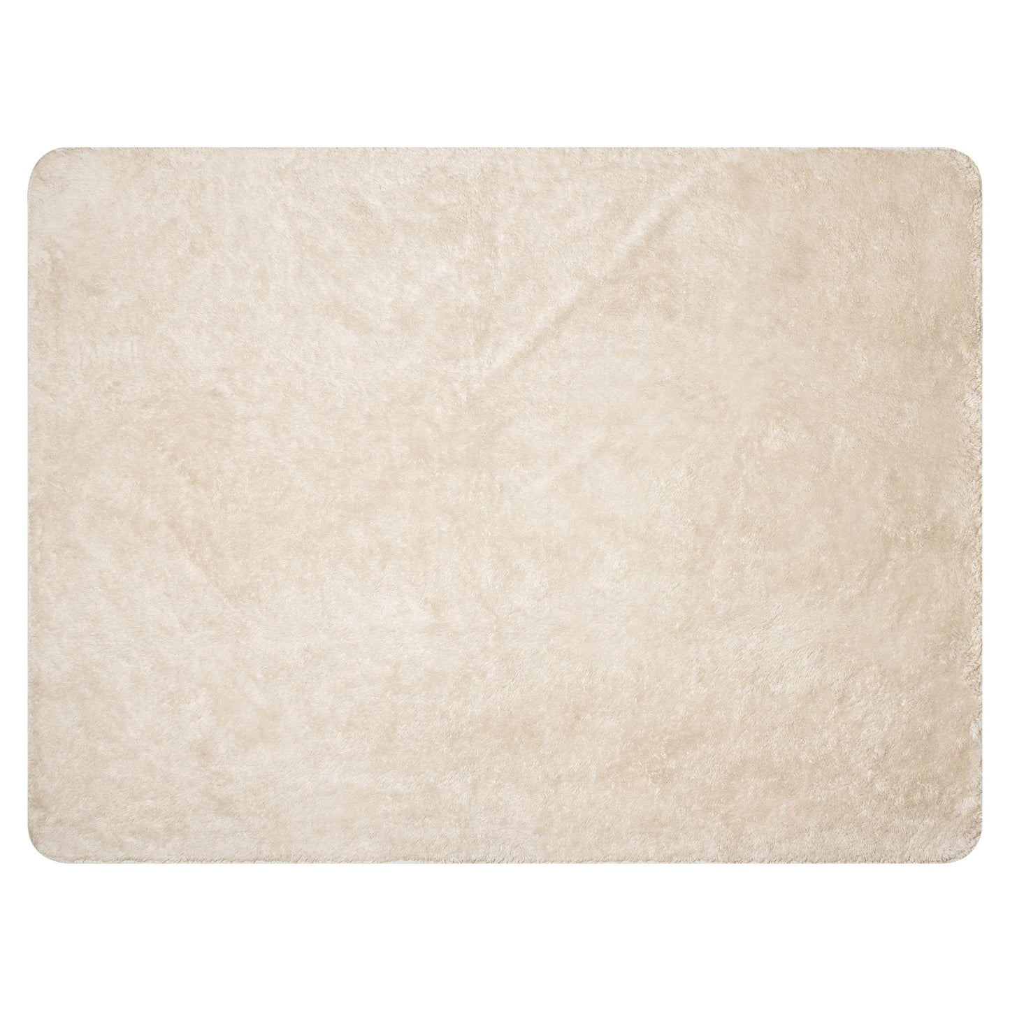 Beige bath mat on a white background
