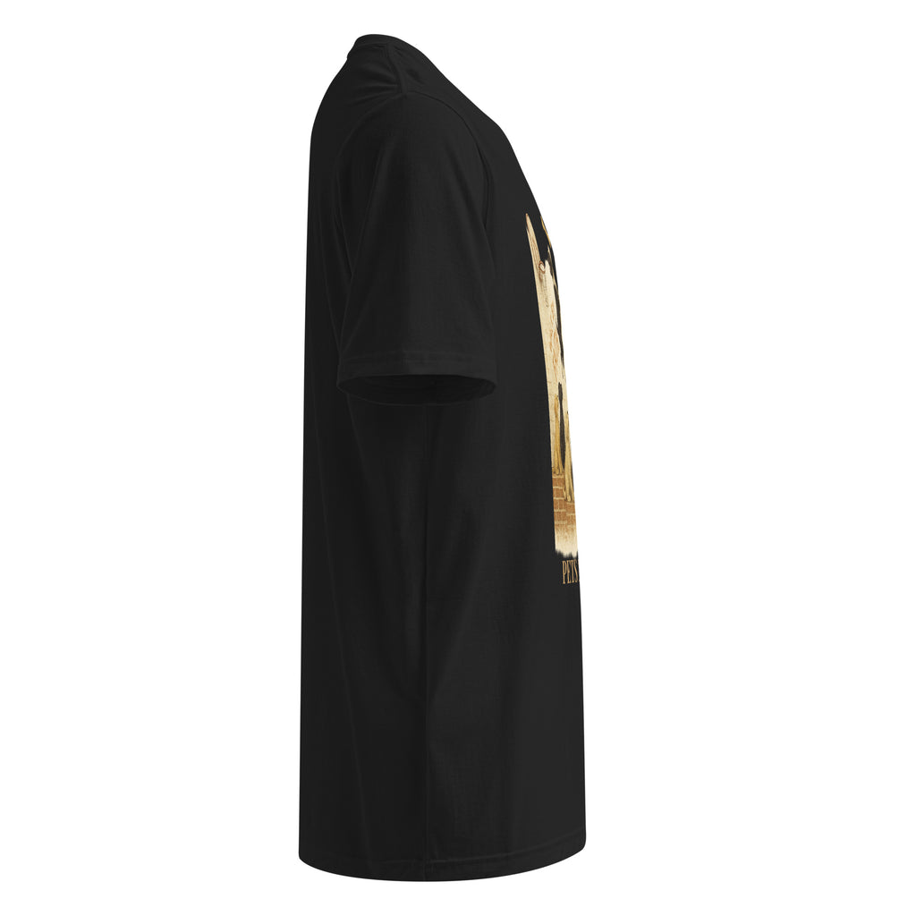 Right side view of black Under Armour Pets N’ Faith Performance T-Shirt without sleeve logo visible