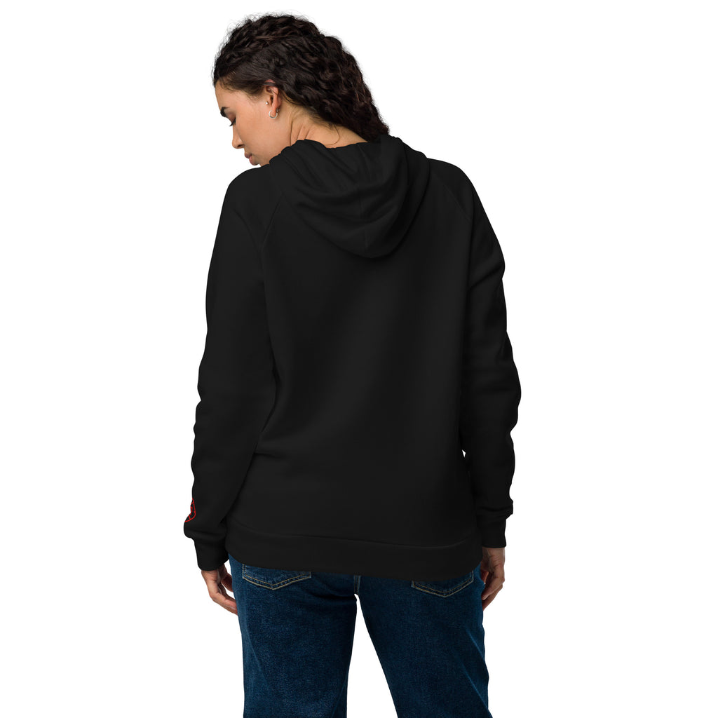 Woman wearing Under Armour Pets N’ Faith Hoodie – Back view with hood down
