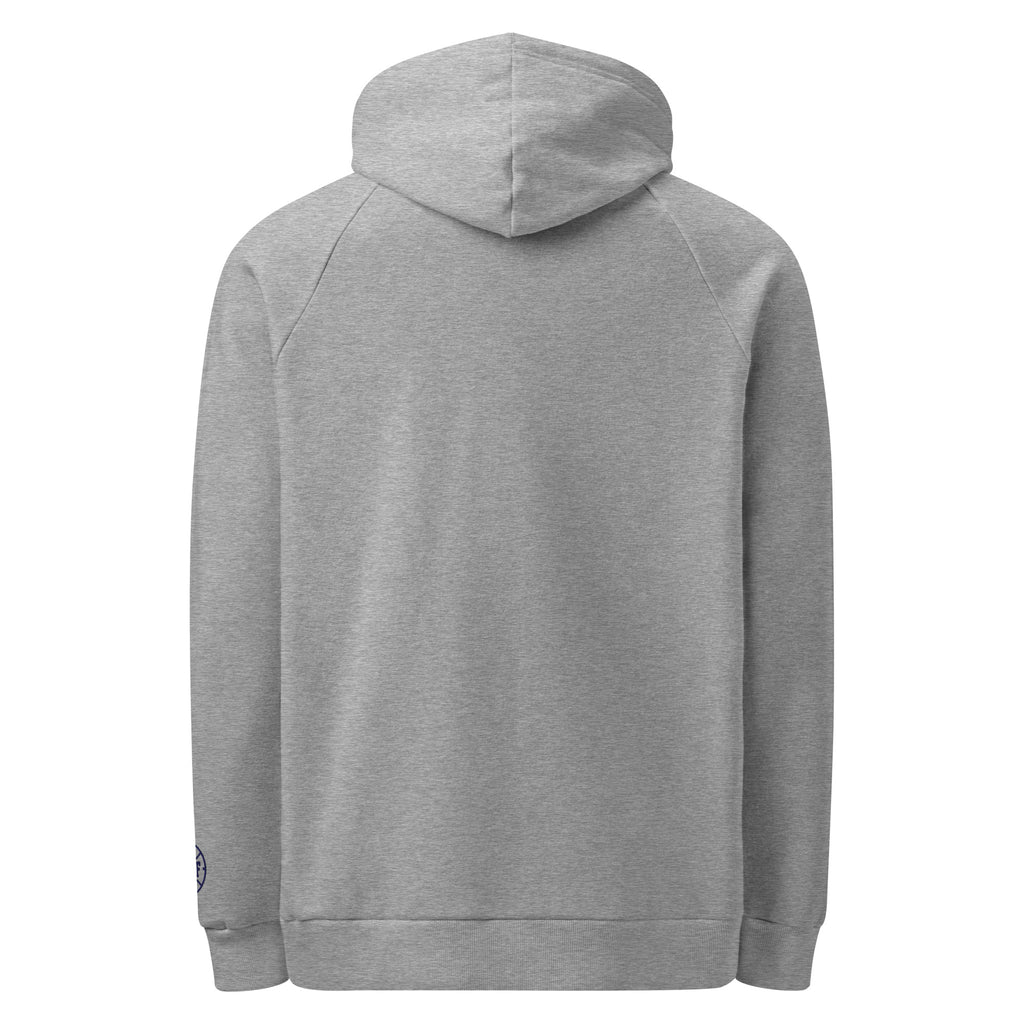Light Gray Under Armour Pets N’ Faith Hoodie – Back view, plain black with hood up